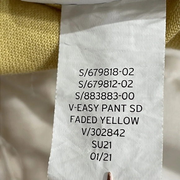GAP Easy Pant Pull On Elastic Waist Yellow M Petite - Picture 15 of 16